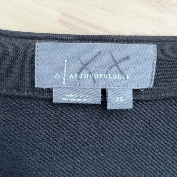 Anthropologie Faux Leather Waist-Tie Short Sleeve Cropped Top in Black, XS - Picture 4 of 12